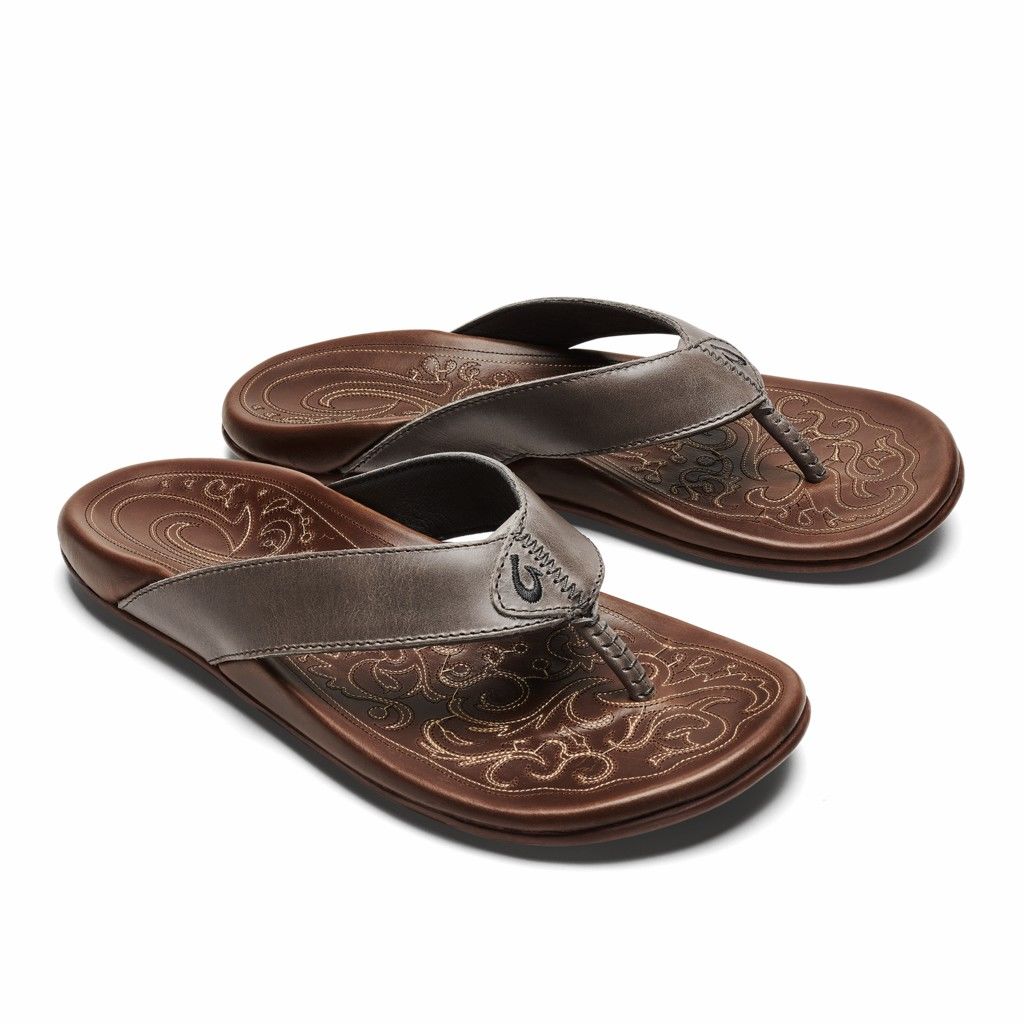 Sandalias Olukai Mekila - Chanclas Hombre Cafes 20591-840